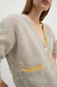 American Vintage cardigan din lana BYM19AH24 gri