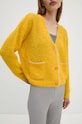 Vuneni kardigan American Vintage zlatna BYM19AH24