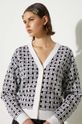 Кардиган з домішкою вовни Kenzo Weave Cardigan FE62CA4723CA.02 білий
