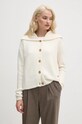 Pepe Jeans cardigan din amestec de lana IRMA CARDIGAN bej PL702189