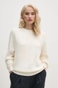 Pepe Jeans gyapjúkeverék pulóver IRMA CREW NECK gyapjú bézs PL702192