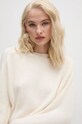 Pepe Jeans gyapjúkeverék pulóver IRMA CREW NECK bézs PL702192