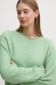 Светр з домішкою вовни Pepe Jeans IRMA CREW NECK тонкий зелений PL702192
