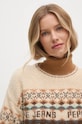 Pepe Jeans gyapjúkeverék pulóver HITTY bézs PL702193