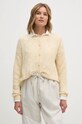 Pepe Jeans cardigan din amestec de lana HELEN CARDIGAN bej PL702228