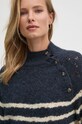 Светр з домішкою вовни Pepe Jeans HELA темно-синій PL702234