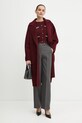 Elisabetta Franchi cardigan din amestec de lana MK17S47E2 burgundia AW24