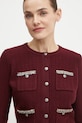 Svetr s příměsí vlny Elisabetta Franchi burgundské MK17S47E2