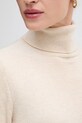 Svetr z vlněné směsi Sisley 102HM2174 béžová