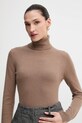 Sisley sweter z domieszką wełny brązowy 102HM2174