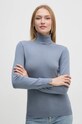 Светр з домішкою вовни Sisley блакитний 102HM2174