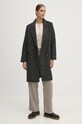 Ζακέτα από μίγμα μαλλιού Sisley 102HM5237 μπεζ AW24