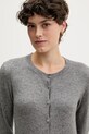 Sisley cardigan din amestec de lână gri 102HM5237