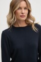Sisley pulover din amestec de lână bleumarin 102HM100F