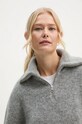 Samsoe Samsoe sweter wełniany SAANOUR szary F24300038