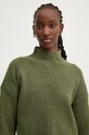 Svetr z vlněné směsi Abercrombie & Fitch zelená KI150.4238.340
