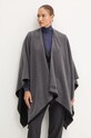 Lanvin gyapjú poncsó sima szürke 6LPONC.U7796