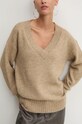 Superdry sweter z domieszką wełny beżowy W6110553A.B8M