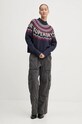 Superdry pulover din amestec de lana W6110555A.B9R bleumarin AW24