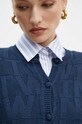 Twinset cardigan con aggiunta di cachemire violetto 242TP3602