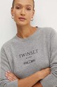 Πουλόβερ με προσθήκη μαλλιού Twinset γκρί 242TP3800