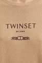 Twinset sweter z domieszką wełny 242TP3800 beżowy