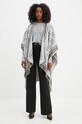 Πόντσο με μείγμα μαλλιού Twinset 242TA4710 γκρί AW24
