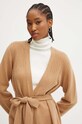 Twinset kardigan wełniany brązowy 242TP3714