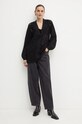 Vlněný svetr Twinset 242TP3475 černá AW24
