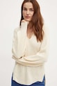 Twinset sweter wełniany beżowy 242TP3716