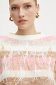 Twinset pulover din amestec de lana 242AP3302 roz AW24