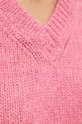 Жилетка з домішкою вовни Twinset рожевий 242AP3291