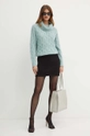 Twinset sweter z domieszką wełny 242LI3WCC zielony AW24