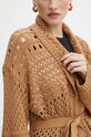 Кардиган з домішкою вовни Twinset 242TP3790 коричневий