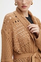 Twinset kardigan z domieszką wełny 242TP3790 brązowy