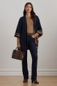 Lauren Ralph Lauren poncho con aggiunta di lana misto lana blu navy 454960145