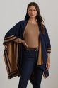 Odzież Lauren Ralph Lauren poncho z domieszką wełny 454960145 granatowy