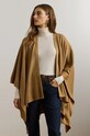 Lauren Ralph Lauren poncsó gyapjú keverékből sima bézs 454960146