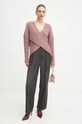 Twinset sweter wełniany 242TT3374 różowy AW24