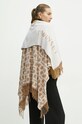 Twinset poncho 242TO5690 marrone AW24