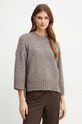Светр з домішкою вовни Marella сірий 2423366165200