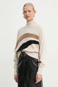 Marella sweter wełniany beżowy 2423366262200