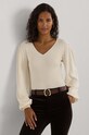 Svetr Lauren Ralph Lauren V výstřih béžová 200951610