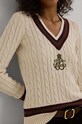 Lauren Ralph Lauren pulover de bumbac bej 200951624