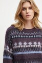 BOSS Orange sweter z domieszką wełny fioletowy 50525157
