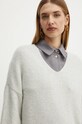 BOSS Orange sweter wełniany szary 50528631