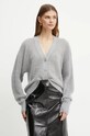 BOSS cardigan din lana melanj gri 50528487