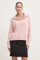 Guess Jeans sweter bawełniany bawełna różowy W4BR14.Z3HM1