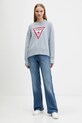 Guess Jeans sweter bawełniany W4BR12.Z3HM1 niebieski NC25