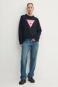 Памучен пуловер Guess Jeans W4BR12.Z3HM1 тъмносин AW24